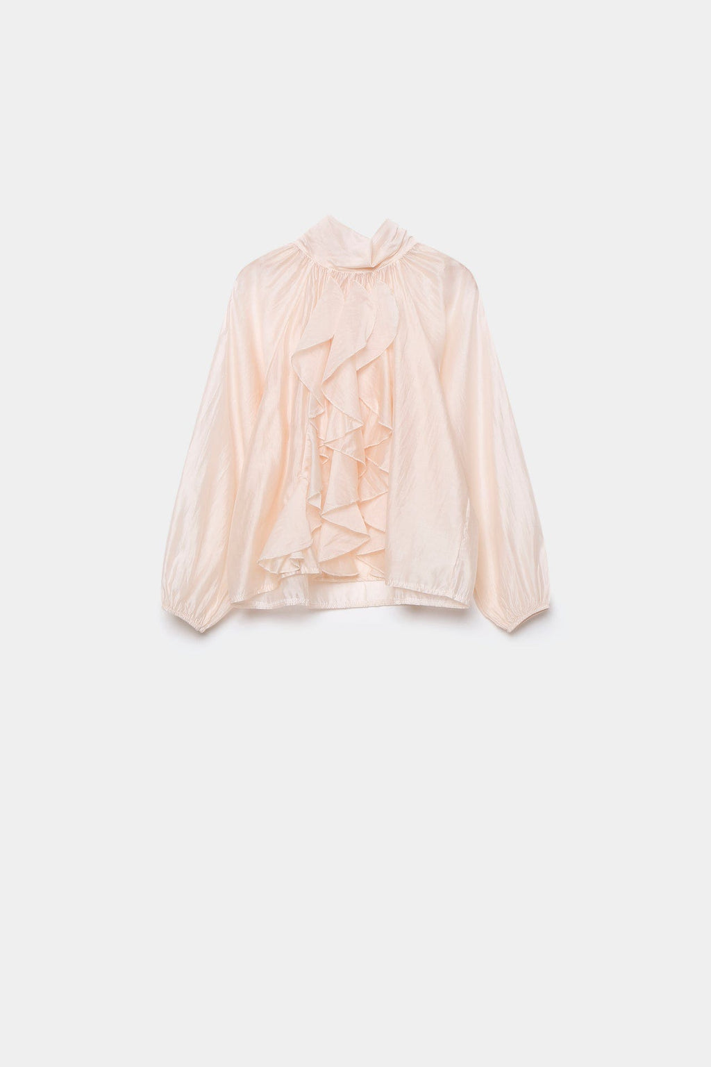 Blusa Gola Alta com Volume Escultural