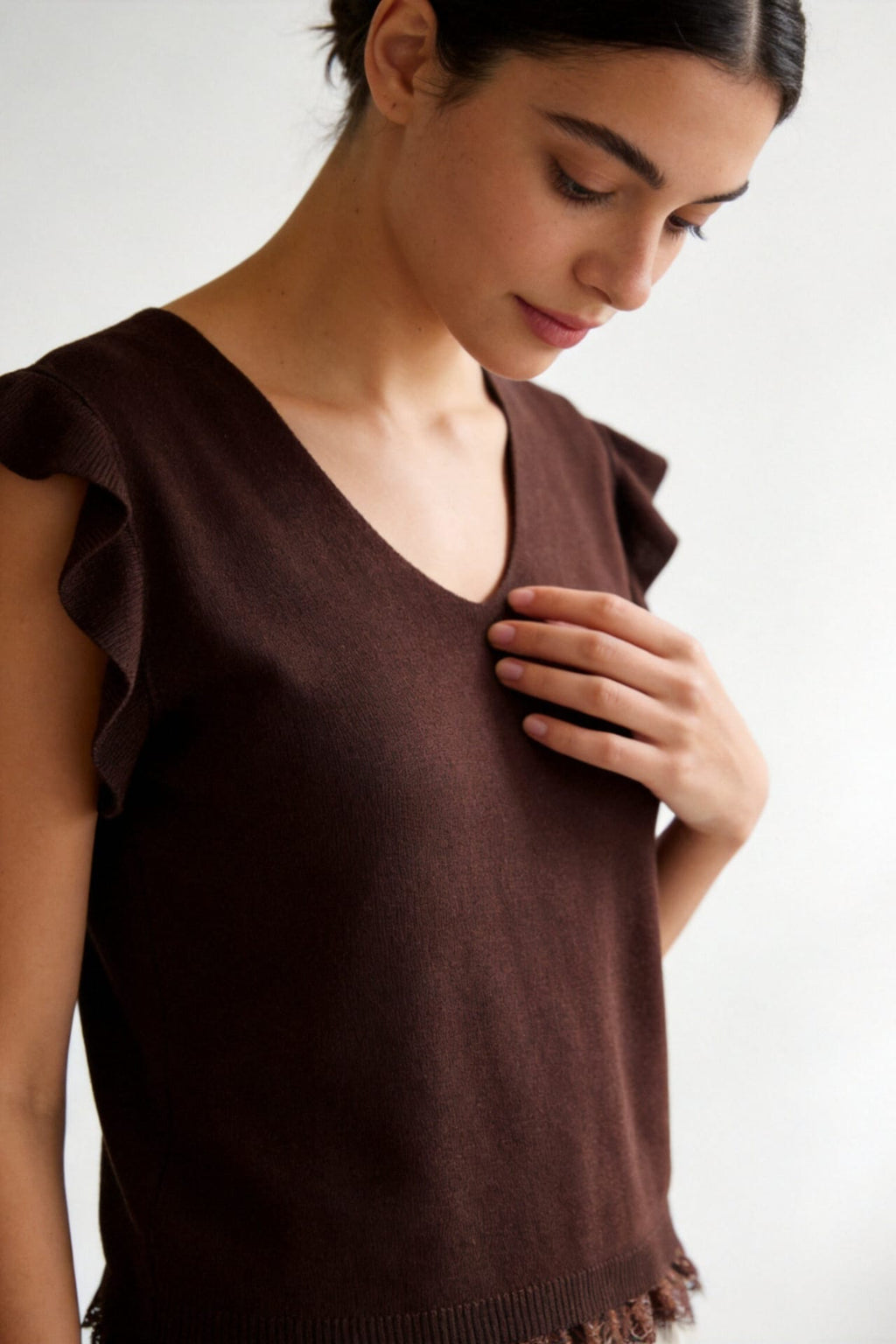 Blusa com detalhes Rendados